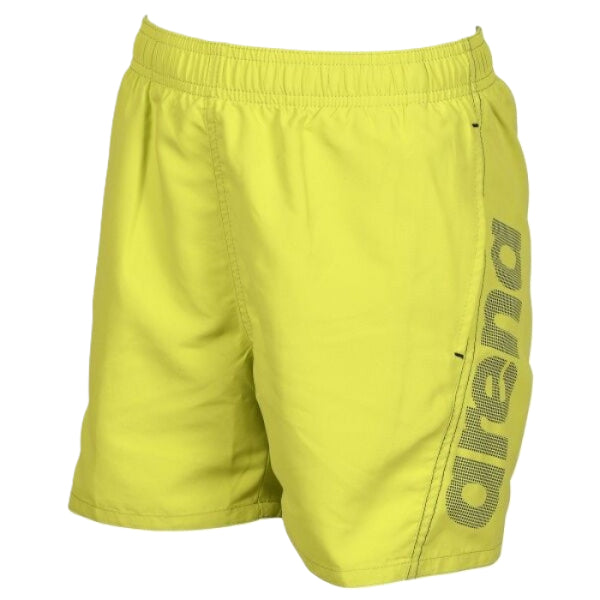 Arena Fundamentals Logo Jr Box Swimming Shorts, Soft Green-Navy
