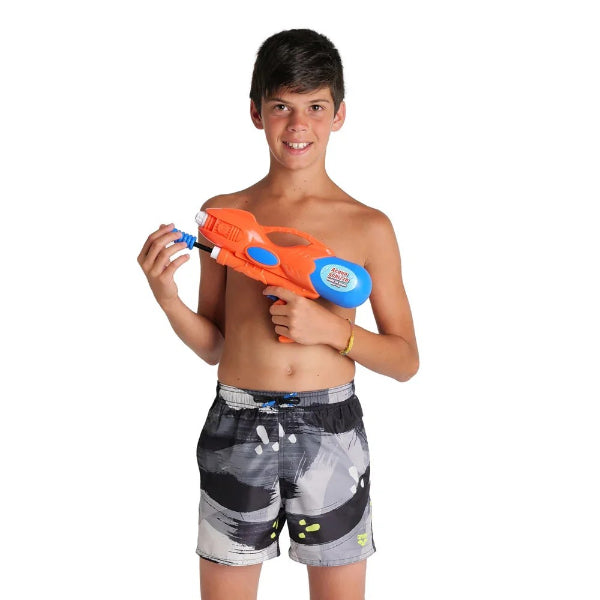 Arena Boys Beach Boxer Allover Swimming Shorts, Grey Multi