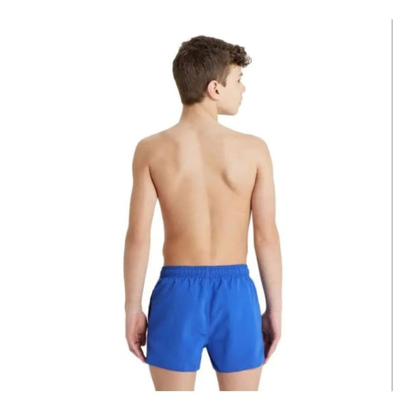 Arena Boys' Beach Boxer Logo Swimming Shorts, Royal-Soft Green