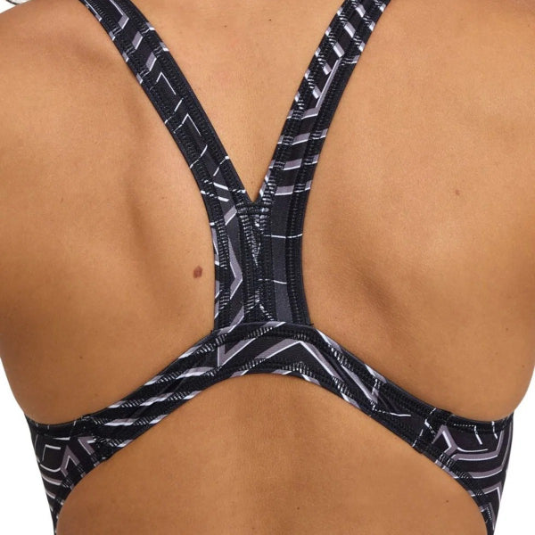 Arena Women'S Kikko Pro Full B Swimsuit With Short (Straps), Black Multi