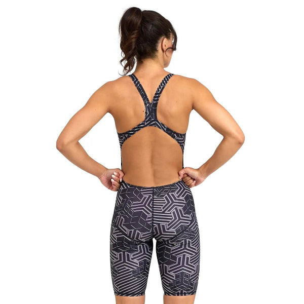 Arena Women'S Kikko Pro Full B Swimsuit With Short (Straps), Navy Multi