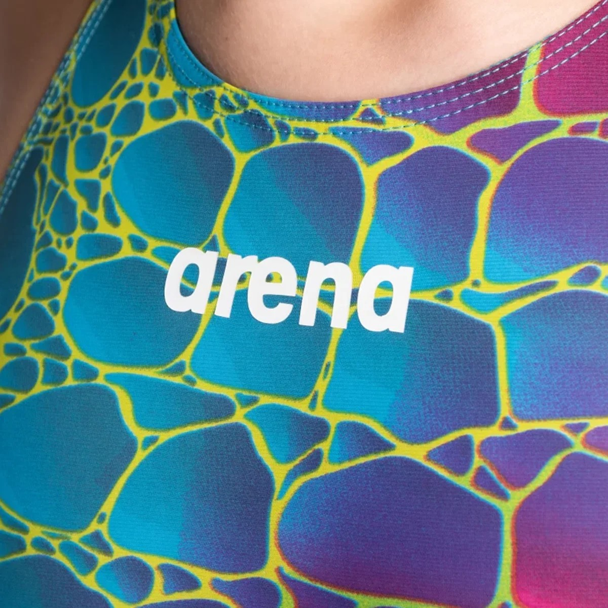 Arena Powerskin St Next Le Ob Jr Swimsuit With Short For Girls, Aurora Cayman