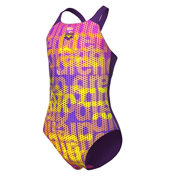ملابس سباحة متعددة الألوان من أرينا جي، بظهر على شكل حرف V للبنات