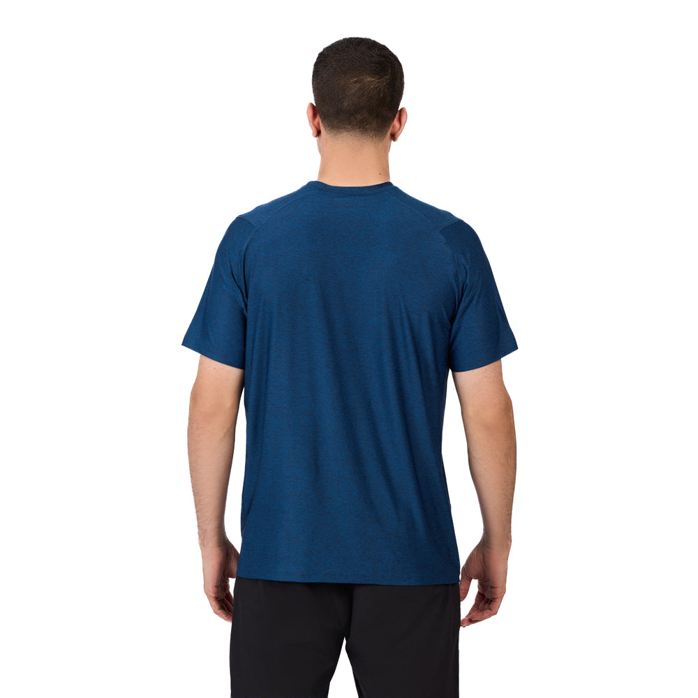 تيشيرت رياضي رجالي بأكمام قصيرة من Trainetic، لون كحلي فاتح