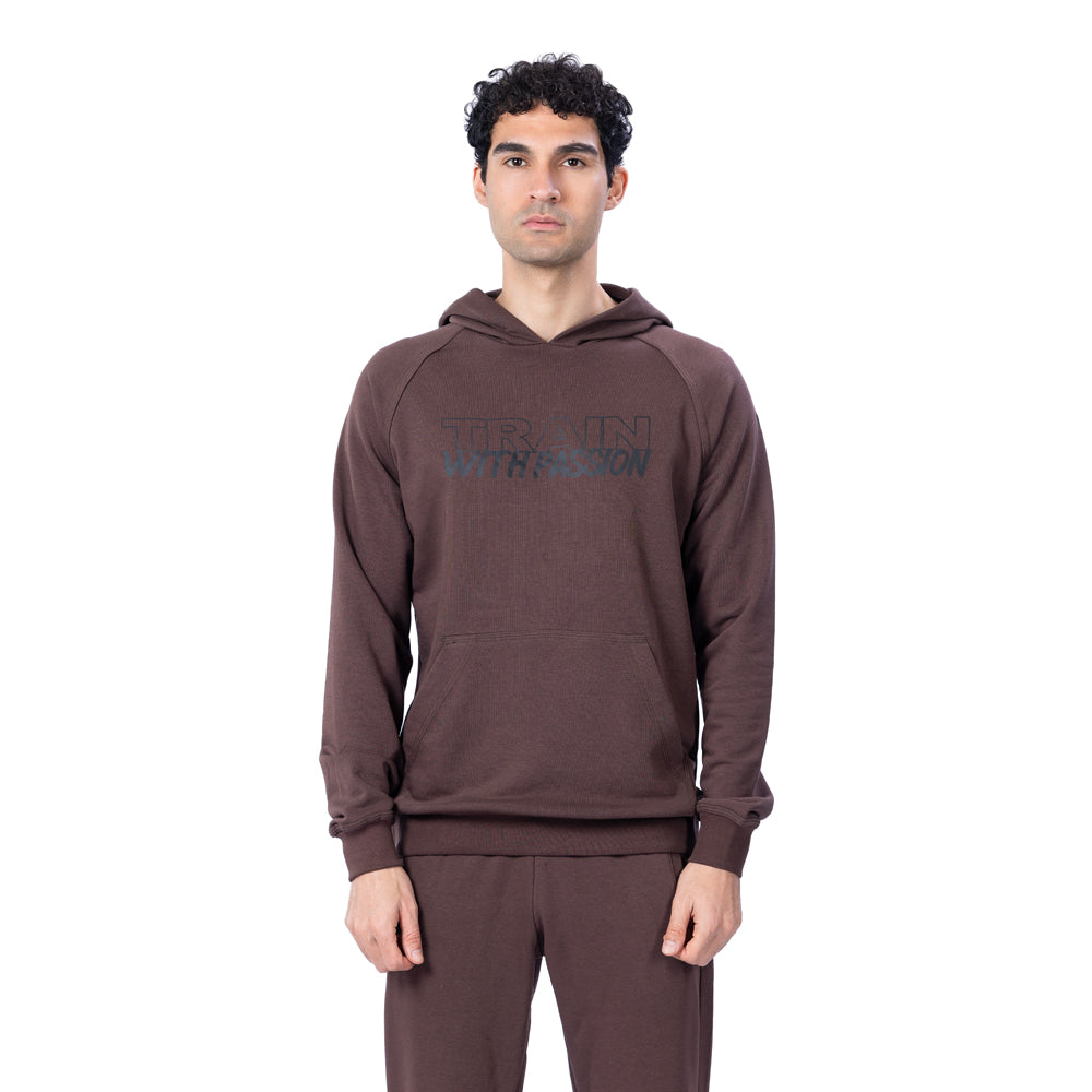Trainetic Hooded Lifestyle Sweatshirt For Men, Brown
