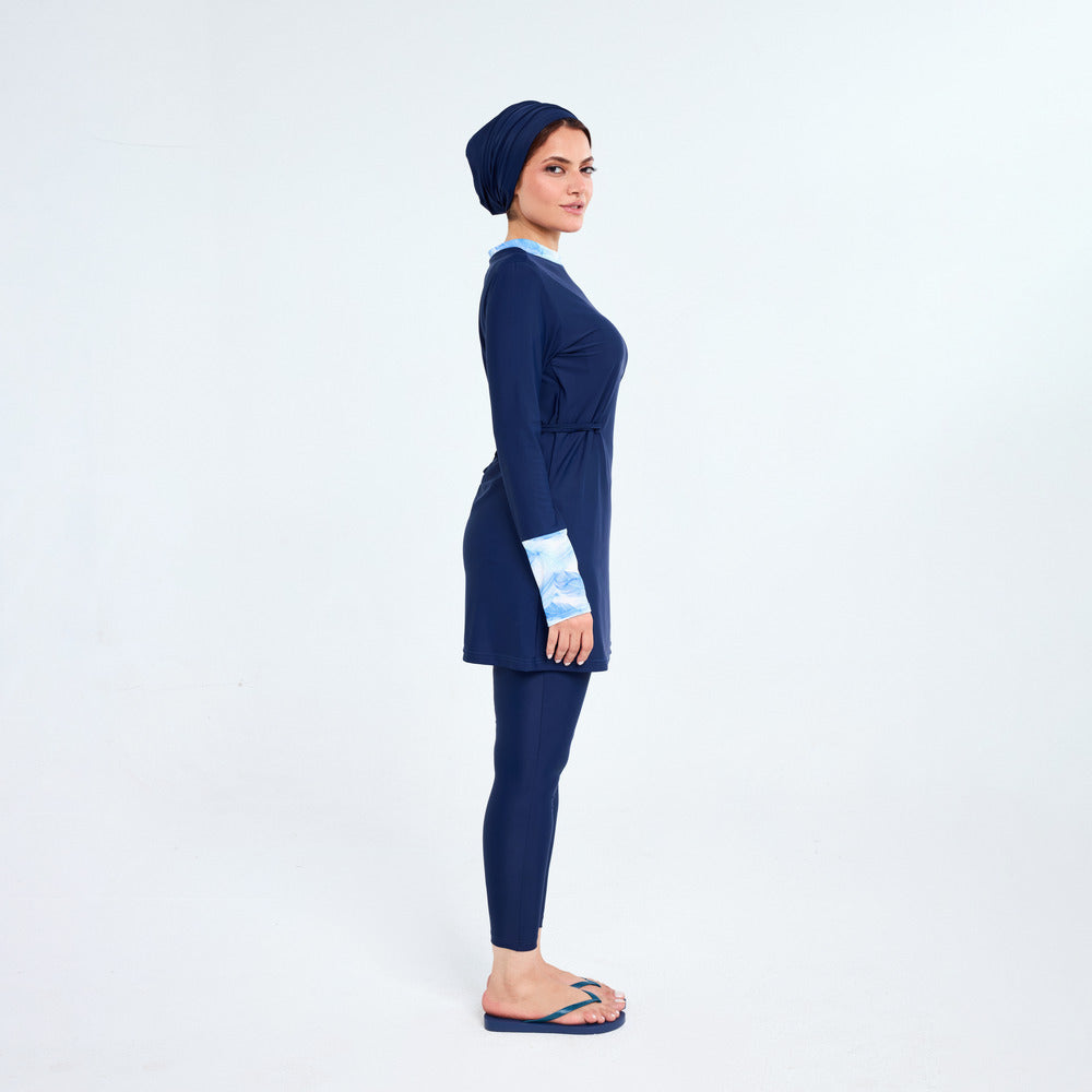 Energetics Long-Sleeves Swimming Top For Women, Navy