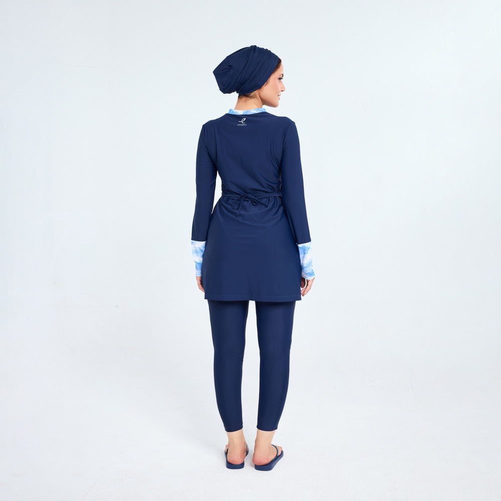 Energetics Long-Sleeves Swimming Top For Women, Navy