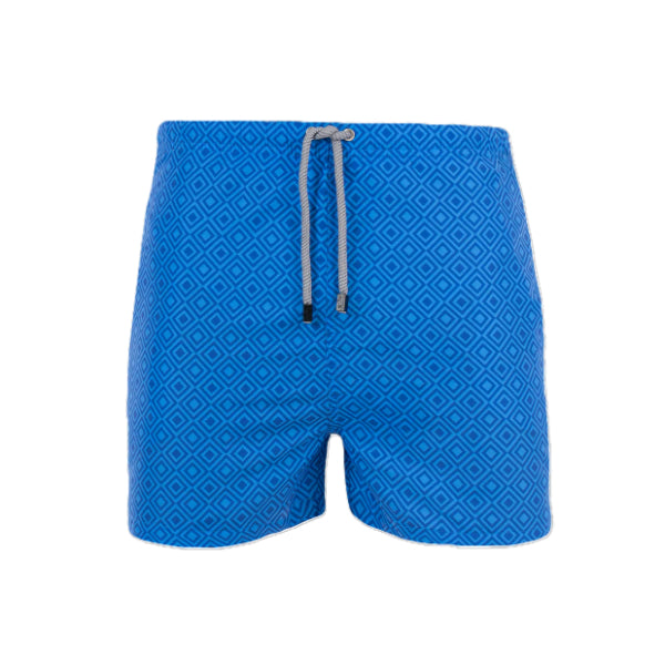 Fin Swimming Shorts For Men, Blue Diamonds