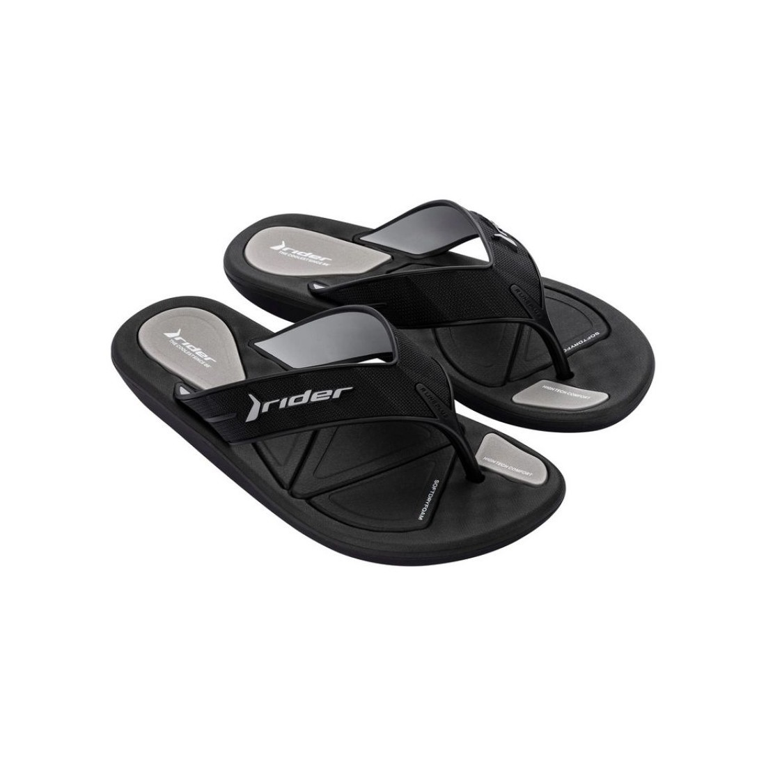 Rider R Line Plus Ii Slipper For Men, Black&Grey