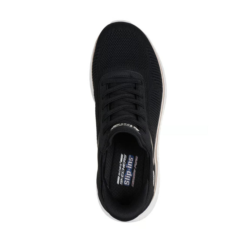 Skechers Bobs Squad Chaos Lifestyle Shoes For Women, Black Rose