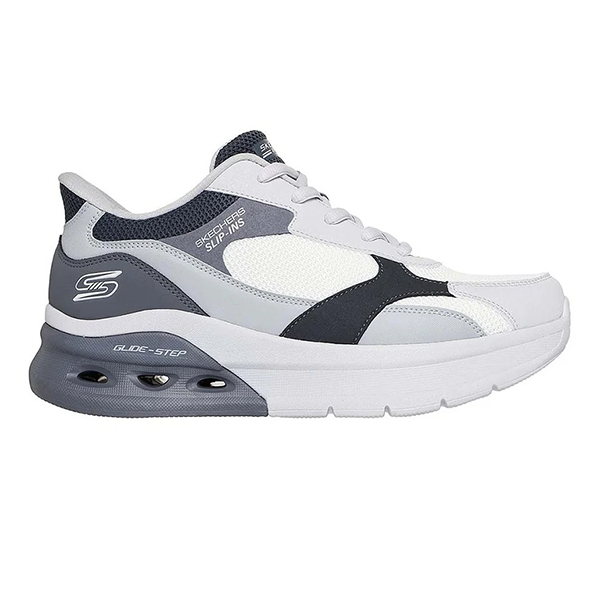 Skechers Bobs Arc Waves 2.0 Running Shoes For Men, White Multi