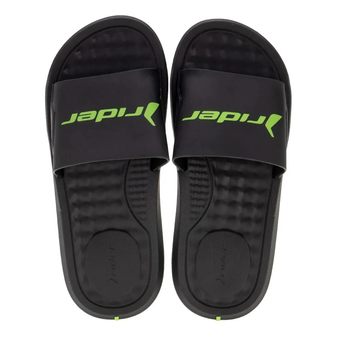 Rider Step Slide Ad For Men, Black&Green