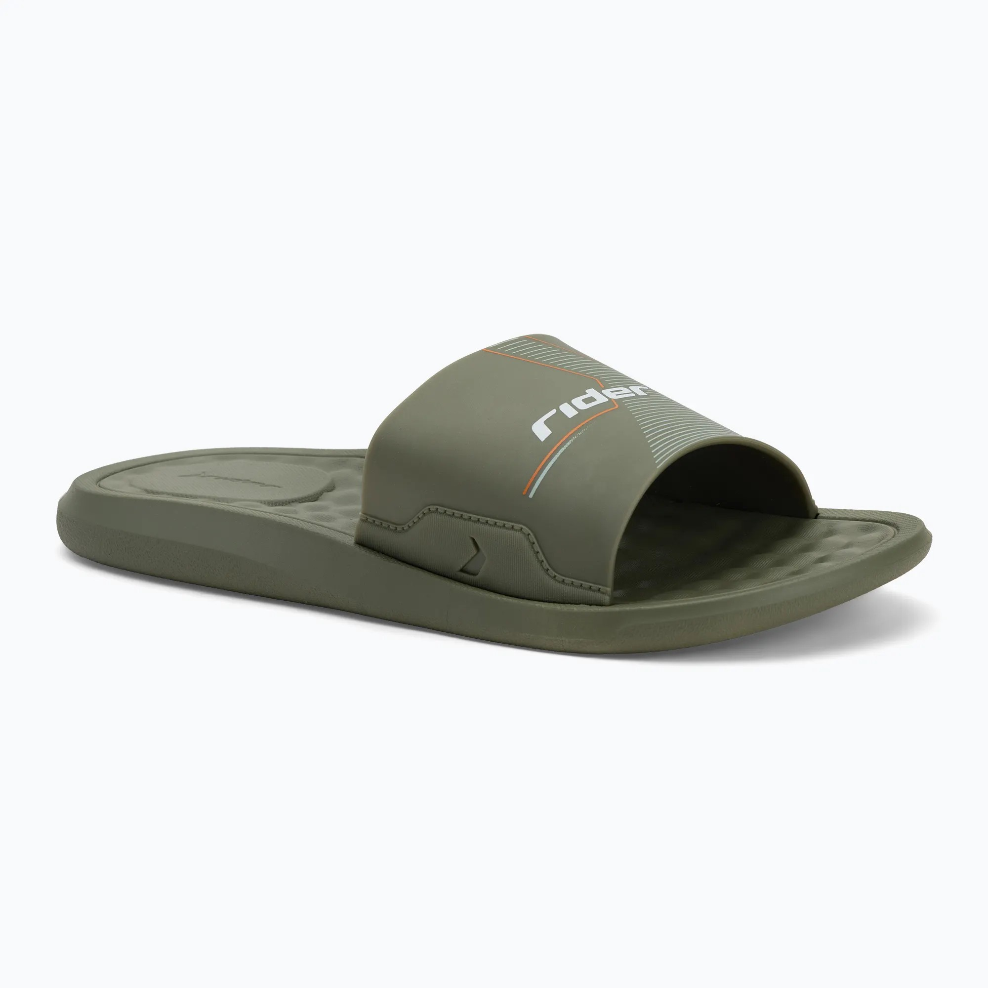 Rider Step Slide Ad For Men, Green&White