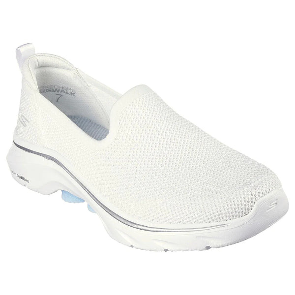 Skechers Go Walk 7 Walking Shoes For Women, White Light Blue