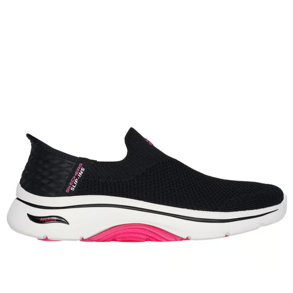 Skechers Go Walk Arch Fit 2.0 Walking Shoes For Women, Black Hotpink