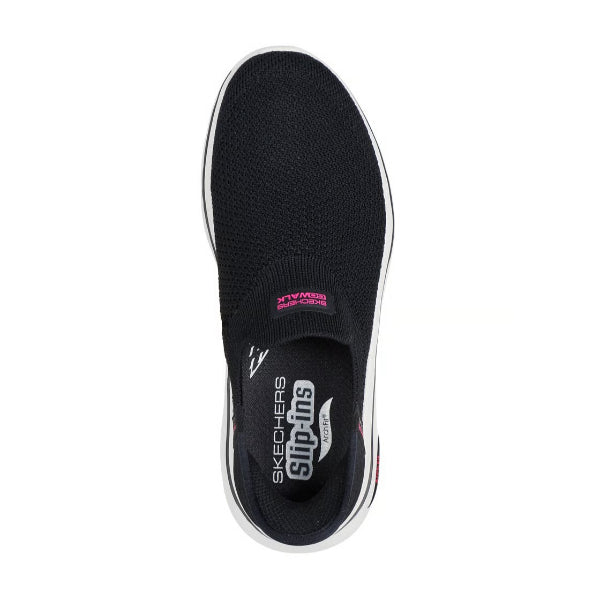 Skechers Go Walk Arch Fit 2.0 Walking Shoes For Women, Black Hotpink