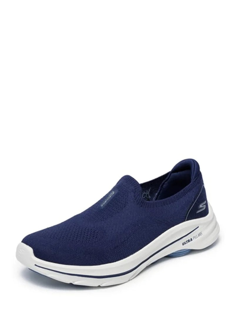 حذاء سكيتشرز جو ووك 8 للمشي للنساء، أزرق داكن وأبيض
