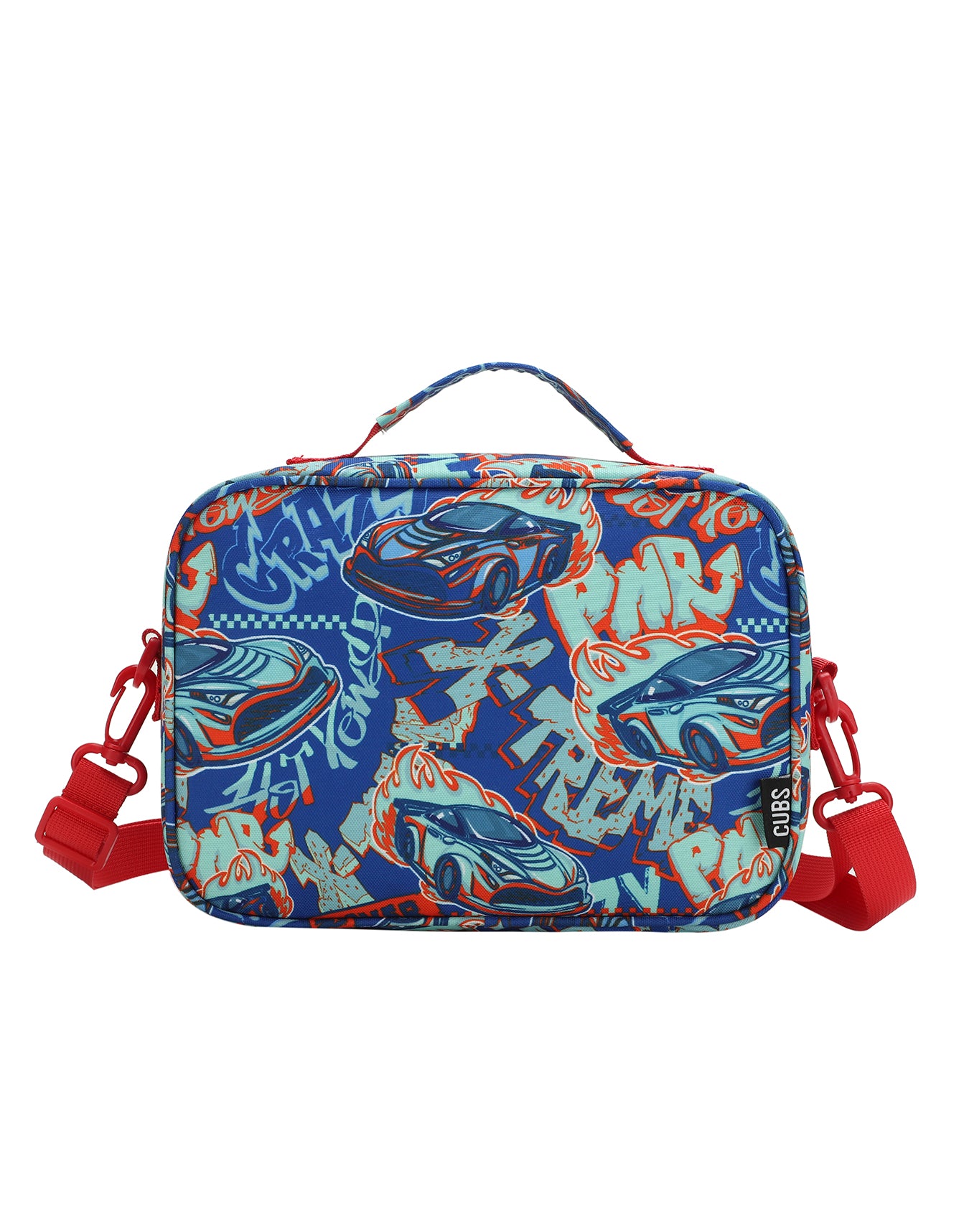 Cubs Car Flames Lunch Bag, Multicolors
