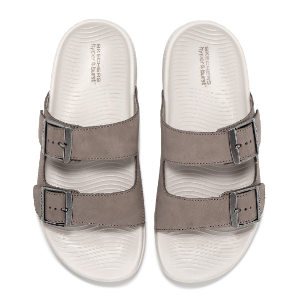 Skechers Hyper Slide Flip Flops For Women, Dark Taupe