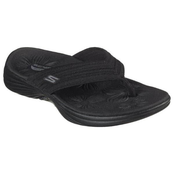 Skechers Arch Fit Radiance Flip Flops For Women, Black Black
