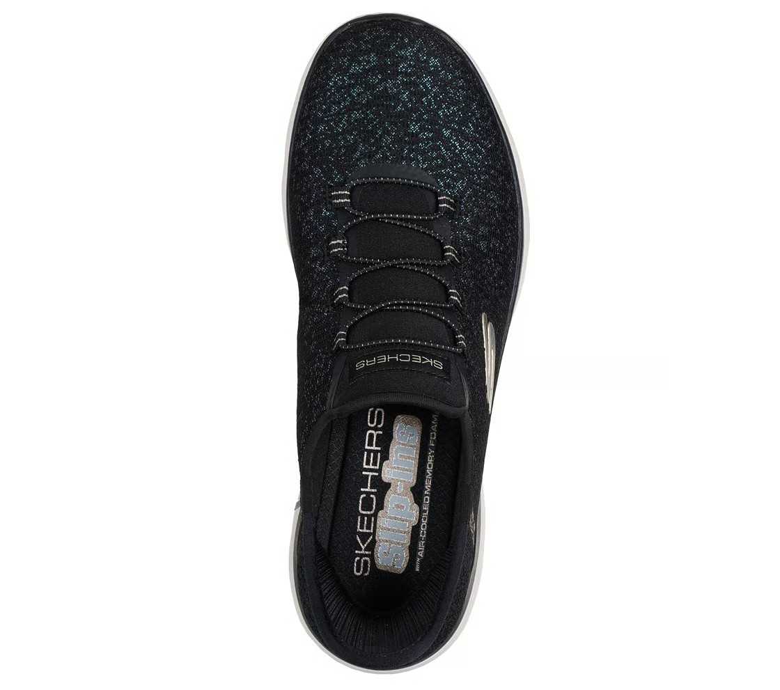 Skechers Summits Lifestyle Shoes For Women, Black Gold