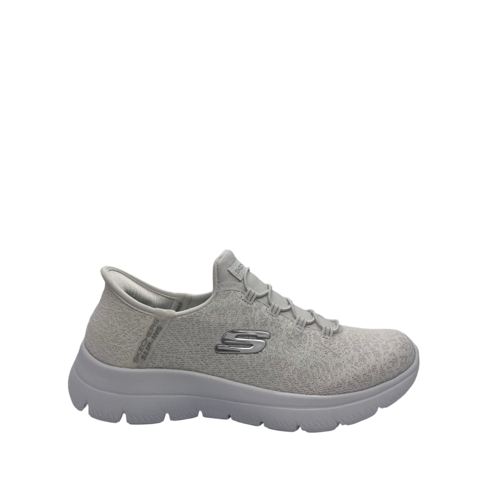 Skechers Summits Lifestyle Shoes For Women, Wht&Sil