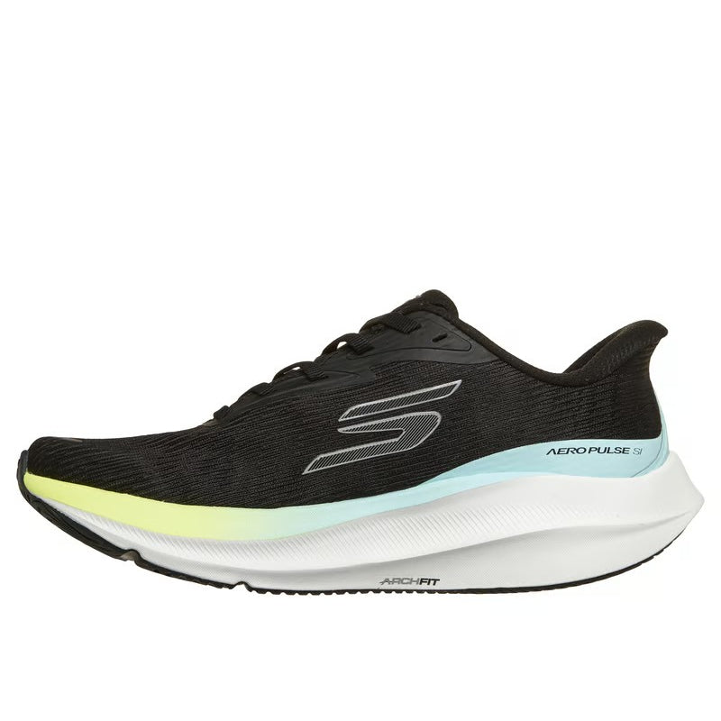 Skechers Skechers Slip-Ins: Aero Pulse Running Shoes For Women, Black Yellow Blue