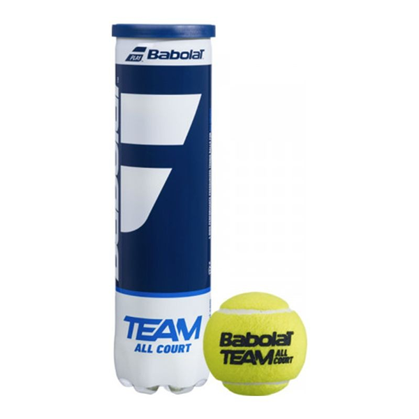 BABOLAT TEAM ALL COURT X 4 TENNIS BALL FOR UNISEX, YELLOW