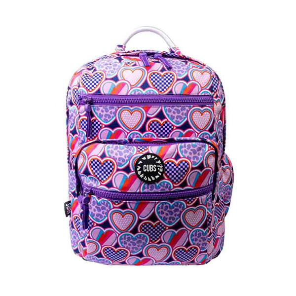 Cubs Purple Hearts Bag1 Backpack For Unisex