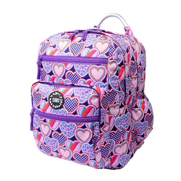 Cubs Purple Hearts Bag1 Backpack For Unisex
