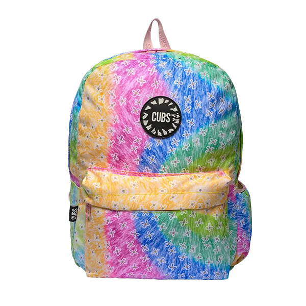 Cubs Pastel Tie Dye Flowers Bag2 Backpack For Unisex