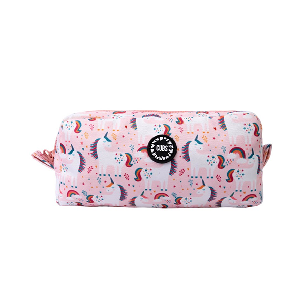 Cubs Peach Unicorns & Rainbows Pencil Case Bag2 Pencil Case For Unisex