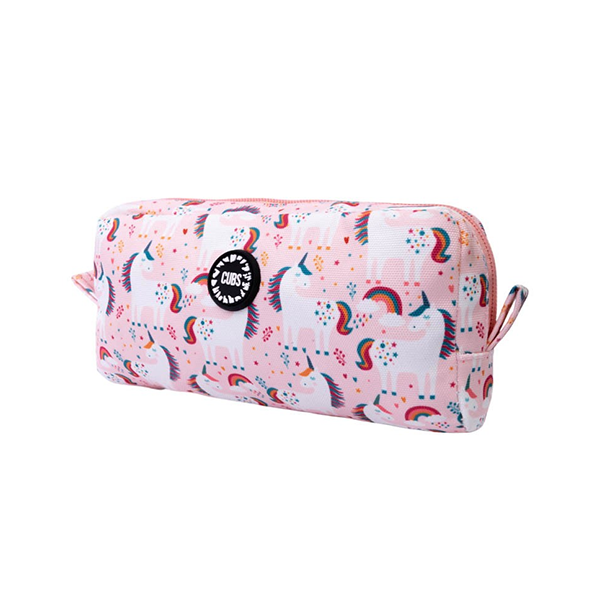 Cubs Peach Unicorns & Rainbows Pencil Case Bag2 Pencil Case For Unisex