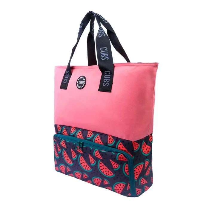 حقيبة تبريد كبيرة للجنسين من CUBS باللونين الأحمر والأسود