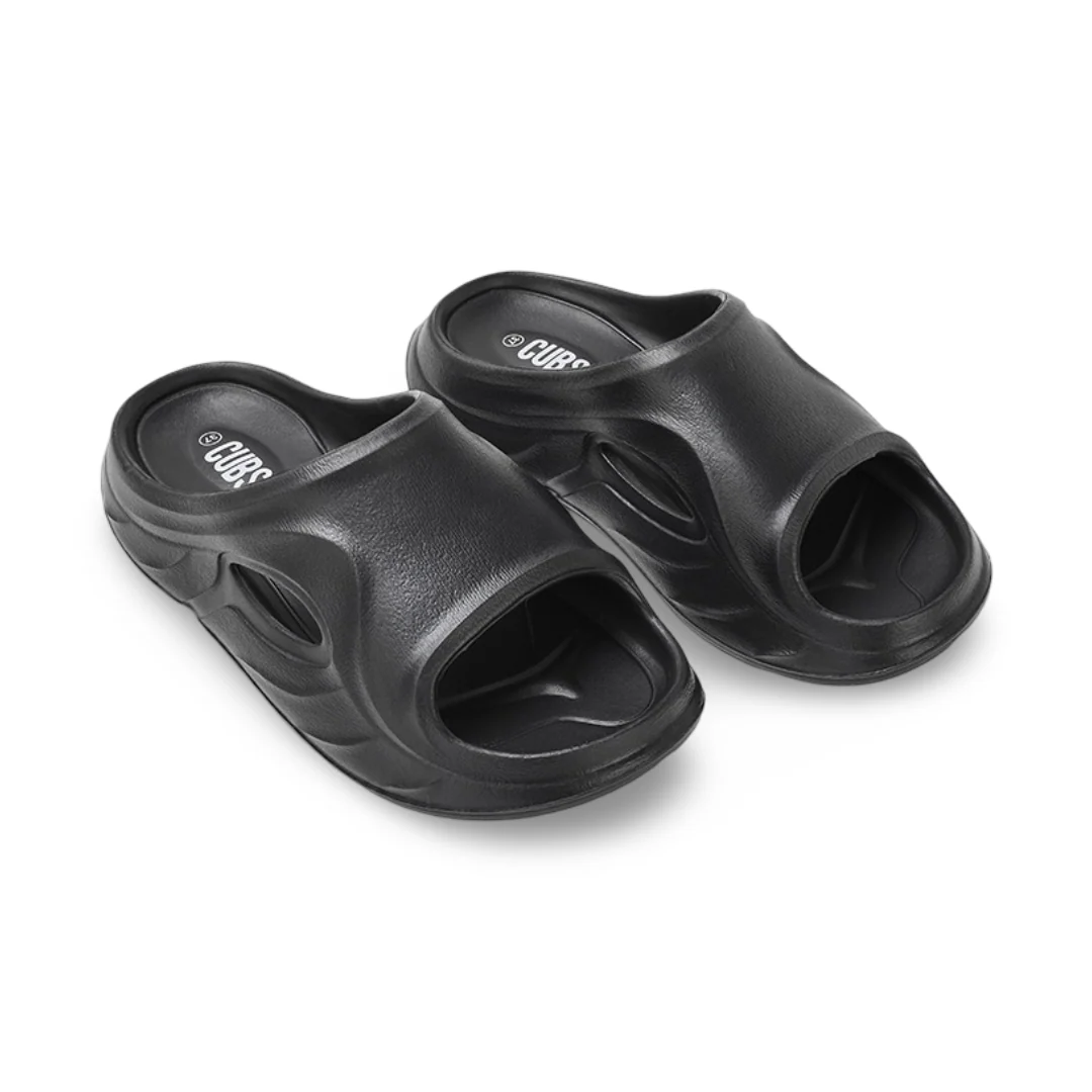 Cubs Black Bubble Walk Flip Flops For Men