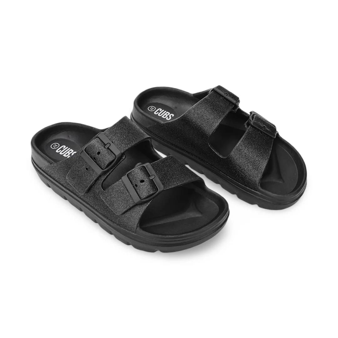 Cubs Glowy Black Safari Flip Flops For Women