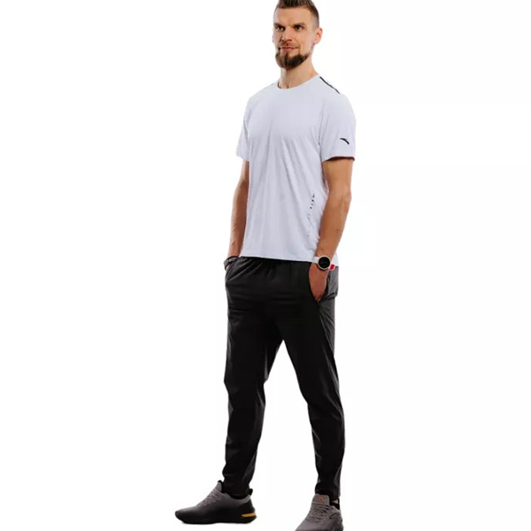 Anta Knit Ankle Running Pants For Men, Basic Black