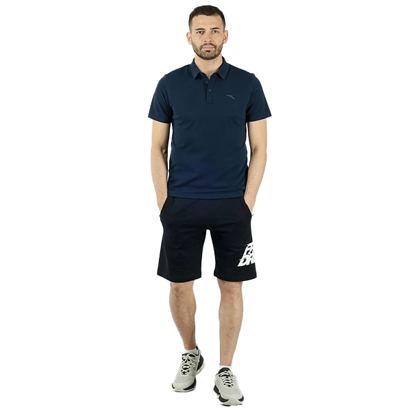 Anta Ss Polo Fitness T-Shirt For Men, Deep Blue