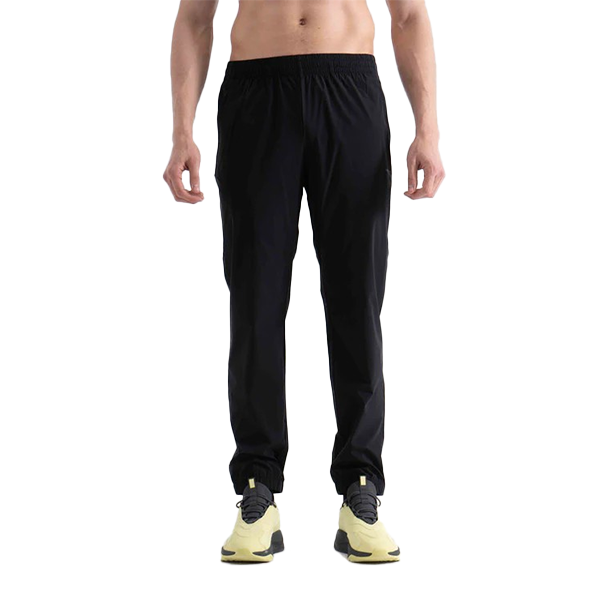 Anta Woven Track Fitness Pants For Men, Basic Black