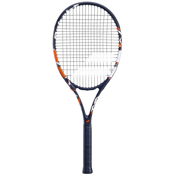 BABOLAT EVOKE TOUR STRUNG TENNIS RACKET FOR UNISEX, BLACK&ORANGE&WHITE