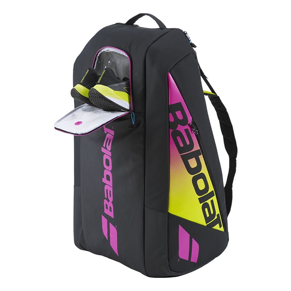 BABOLAT RH12 PURE AERO RAFA G2 TENNIS BAG FOR UNISEX, BLUE&YELLOW&PINK