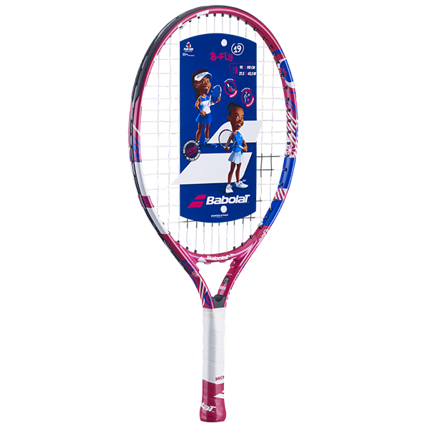 BABOLAT B FLY 19 S CV TENNIS RACKET FOR JUNIOR, PINK&BLUE