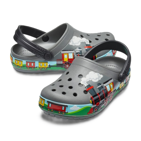 Crocs Fl Train Band Clog For Boys, Slate Grey
