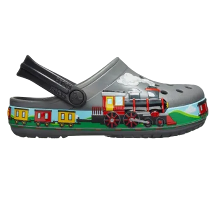 Crocs Fl Train Band Clog For Boys, Slate Grey