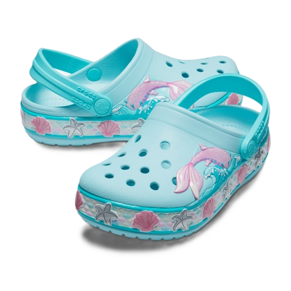 Crocs Fl Mermaid Band Clog For Girls, Ice Blue