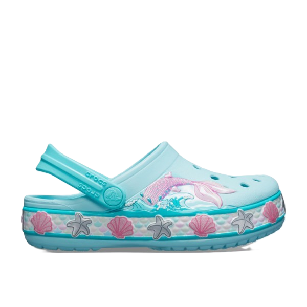Crocs Fl Mermaid Band Clog For Girls, Ice Blue