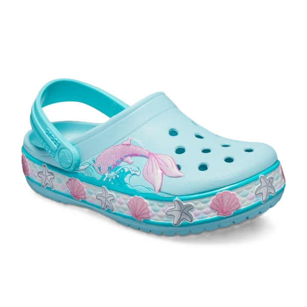 Crocs Fl Mermaid Band Clog For Girls, Ice Blue