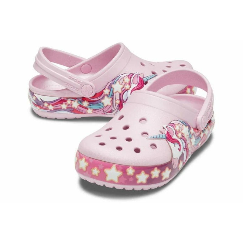 Crocs Fl Unicorn Band Clog For Girls, Blrna Pink