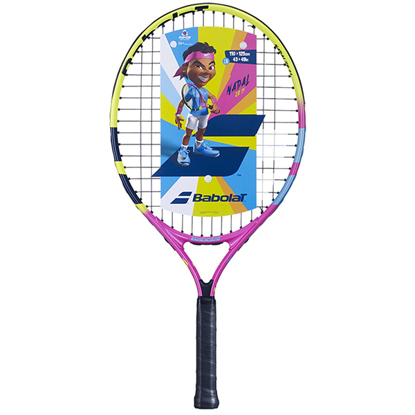 BABOLAT NADAL JUNIOR 21 S CV TENNIS RACKET FOR JUNIOR, YELLOW&PINK&NAVY