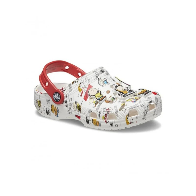 Crocs Peanuts Classic Clog For Kids, White&Multi
